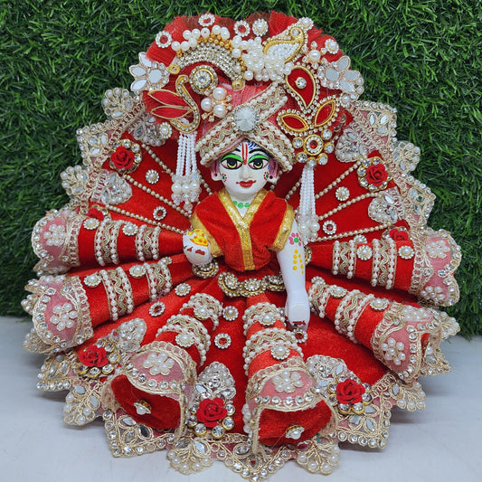 Red Cone dress for laddu gopal ji