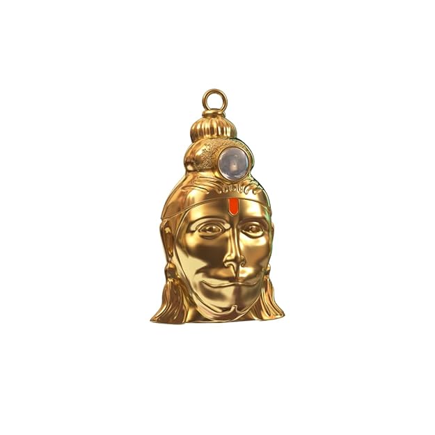 Shri Hanuman Chalisa Yantra Pendant | Gold-Plated with Nano-Inscribed Hanuman Chalisa & 8 Avatars