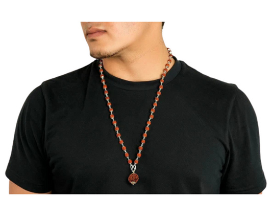 5 Mukhi Silver Rudraksha Mala
